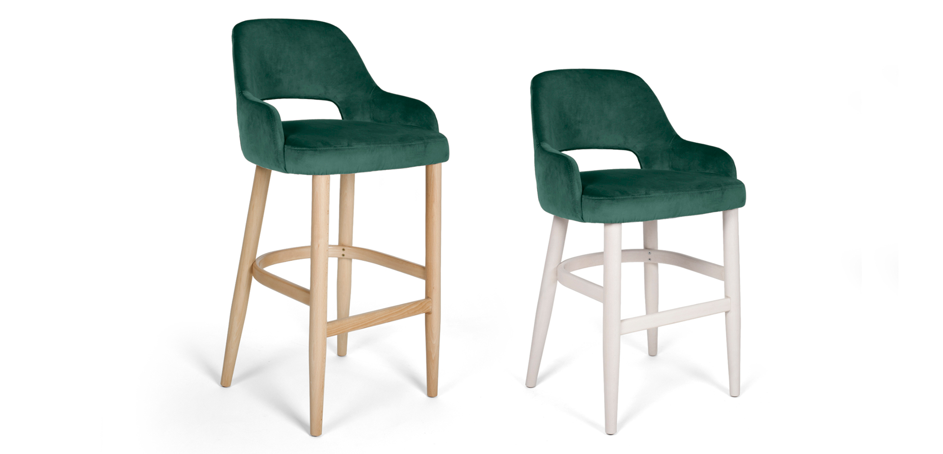 Scaun Bar, Verde Smarald Clark, MobilaDalin